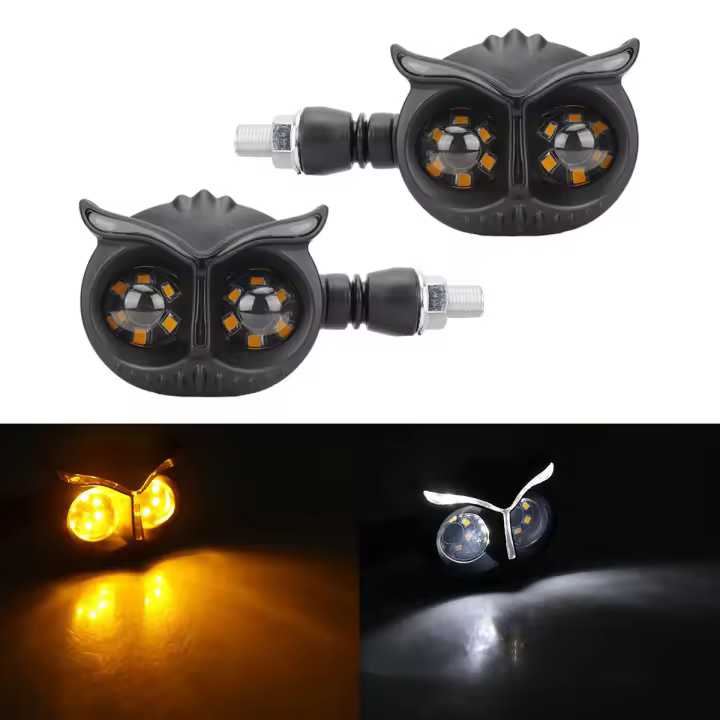 2pcs Luz De Señal De Golondrina Para Motocicleta Amarilla Indicadores Universales 12V Accesorios De Lámpara Trasera Para Moto - 1