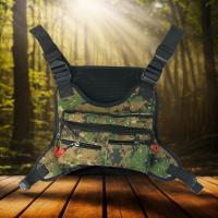 MEJORADA DL-42 Bolso de chaleco táctico de pecho, mochila de arnés ajustable con múltiples bolsillos, cómoda y transpirable, ideal para deportes al aire libre, senderismo, ciclismo, camping y uso diario - details 8