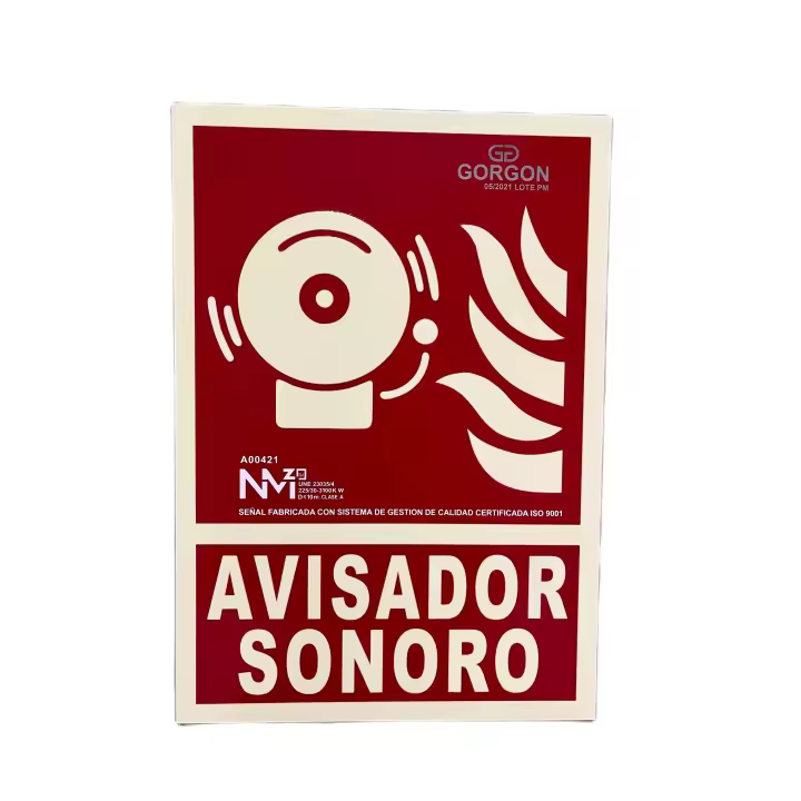 Normaluz SEÑAL AVISADOR SONORO PVC 0.7mm Clase B 210x300mm para Hogar - Alta Calidad - 1