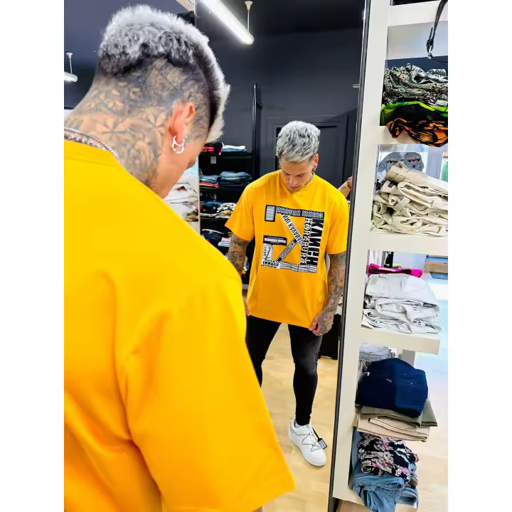 gianni kavanagh-GKM005013- Camiseta Yelow Oversized - 1