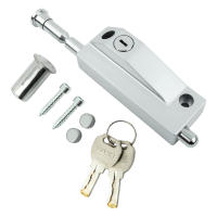 Cerradura De Piso Para Puerta De Vidrio Acero Inoxidable Cerradura De Suelo Para Baño Y Toilettes Cerradura De Tierra Herramienta De Cerrajería - details 2