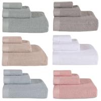 Juego de 3 Toallas de Algodón Premium  (6 Colores diferentes) - 3 Piezas Súper Absorbentes 500 GSM - Toalla Grande 150x100 cm, Mediana 100x50 cm y Facial 30x50 cm - Suaves, Duraderas y Elegantes para Baño - No pierden color - details 0