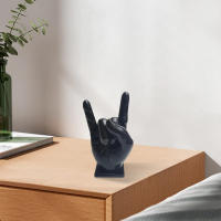 Estatua De Resina Para Decoración Del Hogar Con Postura De Mano Y Palos De Batería Moderna Adorno De Estante Accesorios De Música - details 4