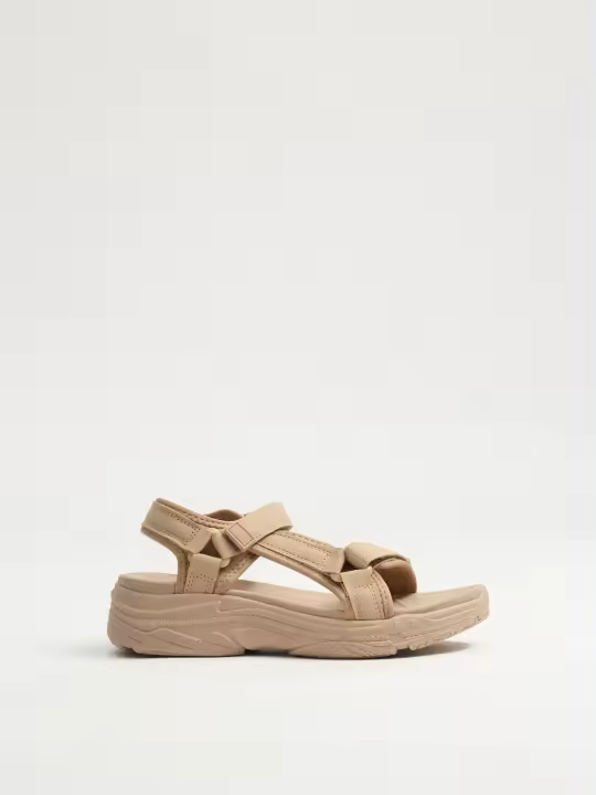Sandalia sport crudo con plataforma, tiras velcro, suela EVA ligera y cómoda para uso diario INSIDE - 1