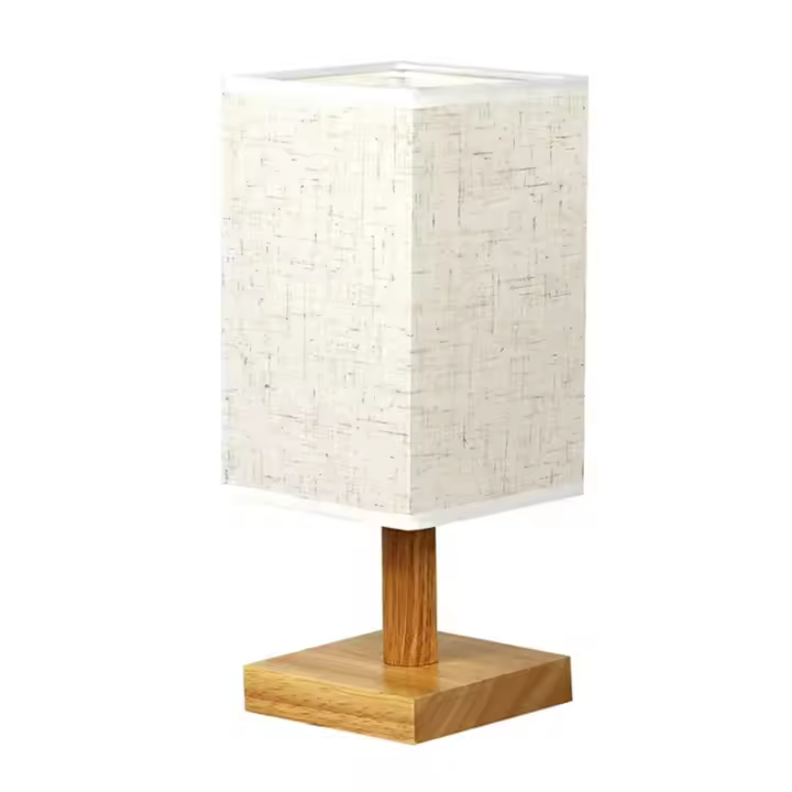 Lámpara De Mesa LED Estilo Chino Decorativo Luz Nocturna USB Dimmer Con Sombrilla De Tela Iluminación Para Dormitorio - 1