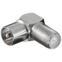 Banner - Adaptador antena tipo F hembra a coaxial macho 90 grados