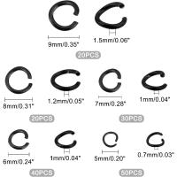 160Pcs Anillos Abiertos Para Electroforesis De Acero Inoxidable 304 17~21 Gauges Estilo Negro Y Multicolor Para Joyería - details 1
