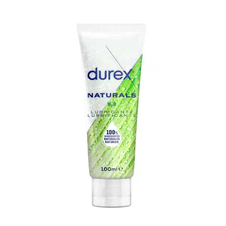 Lubricantes Durex 100ml, para sexo seguro. Naturals H2O, Hidratante, Extra Sensitivo, Original, Calor, Frescor, Fresa, Cereza y Perfect Connection - 1