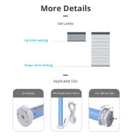 Motor De Rollo Inteligente WiFi Para Cortina Eléctrica Compatible Con Tuya APP Alexa Google Home Control Por Voz Para Tubo De 37/38mm - details 7