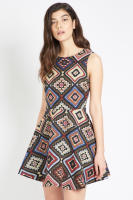 Vestido ANANY estampada con falda de vuelo y sin mangas - REF: R6-15703 - details 0
