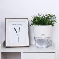Maceta Automática De 2 Capas Para Riego De Flores Con Algodón Y Cuerda Decoración De Jardín Y Hogar Contenedor De Agua Inteligente Para Plantas Verdes Y Flores - details 1