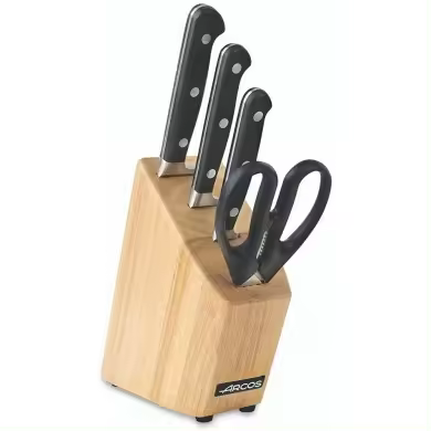 Arcos Juego de Cuchillos de Cocina Ópera en Taco de Madera de Caucho - 1
