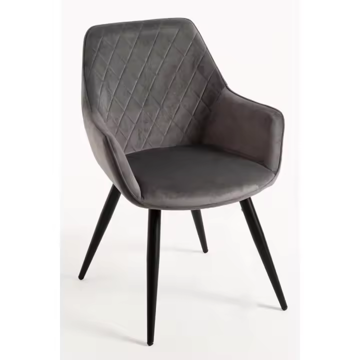 Silla Kres Terciopelo - Gris oscuro - 1