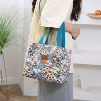 Bolsa De Almuerzo Grande Y Aislada Con Estampado De Dibujos Animados Bolso Termo Para Escuela Trabajo Viajes Y Picnics - details 13
