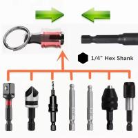 Portabrocas De Aleación De Aluminio 6Pcs 1/4 Pulgada Rosca De Desbloqueo Luz De Extensión Rápida Para Herramientas Manuales - details 3