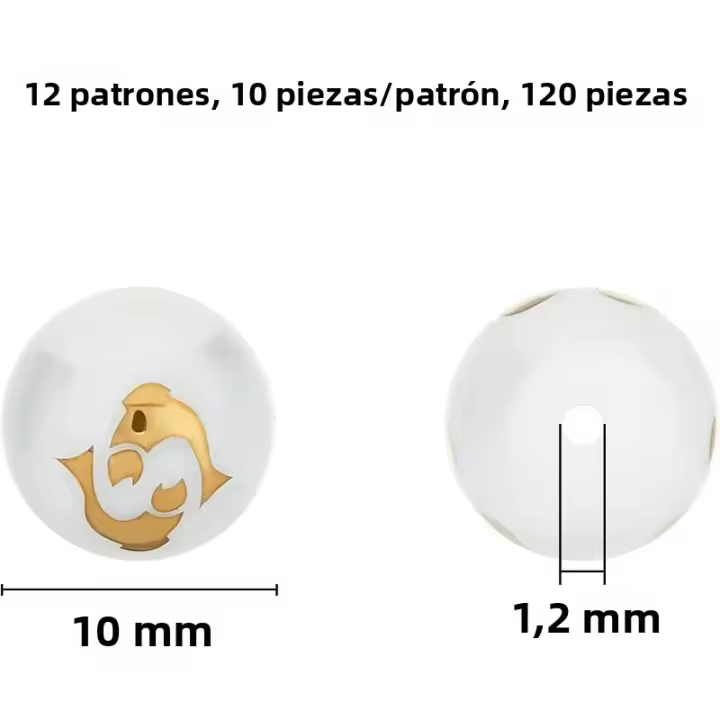 120Pcs Connectores De Constelaciones De Vidrio Con Signos Del Zodiaco Acabado Dorado 12 Estilos Encantos Redondos Para Joyería De Moda Para Mujeres - 1