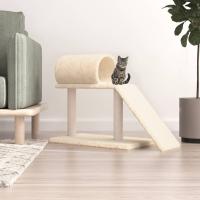 vidaXL Rascador para Gatos con Túnel y Escalera Árbol de Escalada Color Crema,  Gris claro,  Gris oscuro y mas - details 0