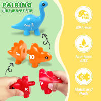 Juego Educativo De Aprendizaje Montessori Para Niños Dinosaurios Y Letras 13PCS Juguete De Dos Caras Para Preescolar - details 4
