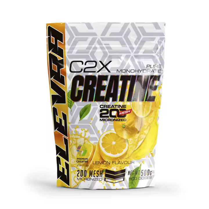 ELEVRA |   Creatina en Polvo 500g Sabor LIMÓN/NEUTRO/PILOPATA |   100% Monohidrato de Creatina Micronizada |   No incluye dosificador |   Sin Añadidos y Libre de Contaminantes |   Sin OGM, Vegano, Sin Glúten - 1