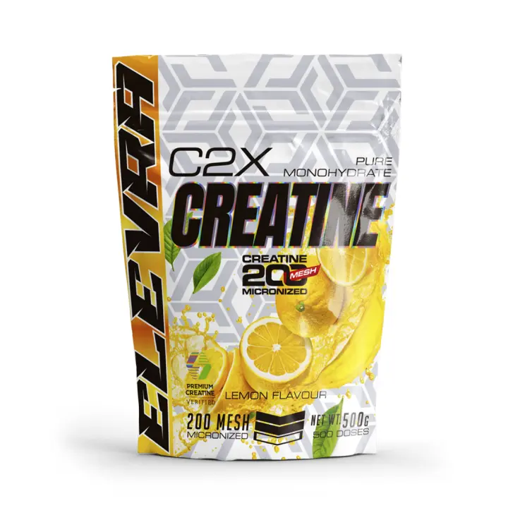 ELEVRA |   Creatina en Polvo 500g Sabor LIMÓN/NEUTRO/PILOPATA |   100% Monohidrato de Creatina Micronizada |   No incluye dosificador |   Sin Añadidos y Libre de Contaminantes |   Sin OGM, Vegano, Sin Glúten - 1