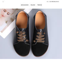 Zapatos De Mujer Nuevos 2024 Primavera Cuero Genuino Antideslizantes Planos Con Cordones Mocasines De Talla Grande Oxford Casual Para Mujer - details 16