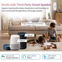 Sensor De Temperatura Y Humedad Inteligente WiFi Compatible Con Alexa Y Google Home Batería Incluida Seguridad Para El Hogar - details 2