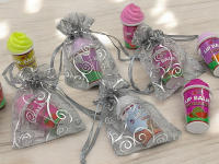 Lote de 10/15 Bálsamo de labios en forma de helado en bolsa de regalo para detalles de invitados de boda comuniones bautizos aniversarios cumpleaños balsamo labial en aromas surtido - details 1