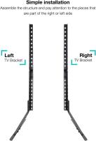 TOOQ DB2375F-B - Soporte para Monitor / TV DE 23" - 75", Incluye Almohadillas de Silicona, Compatible con Pantallas Curvas, De 23 a 75 pulgadas, Montaje en Mesa, Carga Máxima: 40kg, Color Negro - details 8