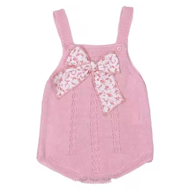 Peto bebé punto rosa maquillaje detalle lazo talla 0 meses: recién nacido-29504-Tony Bambino - 1