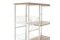 Meyvaser Estantería de Cocina con Cestas de Malla Metálica y Estantes Blancos - details 2