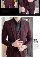 Traje De Moda Para Hombre 2025 (Blazer+Chaleco+Pantalones) Estilo Artístico Casuero Elegante Talla M-5XL Adecuado Para Bodas Y Trabajo - details 16