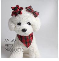 Accesorios Para Mascotas Serie Navidad Collar De Navidad Con Nudo Flor Triangular Para Gatos Y Perros Añade Un Ambiente Festivo - details 15