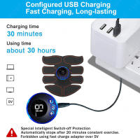 Estimulador De Músculos Abdominales USB Recargable Para Ejercicio De Brazos Fitness ABS Instrumento De Entrenamiento Muscular Para Hombres En Casa - details 6