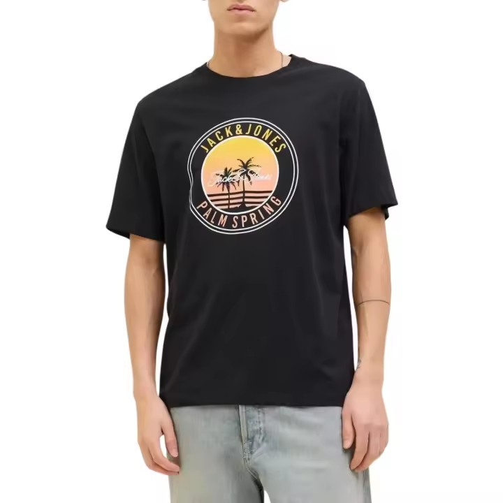 JJPALM TEE SS CREW NECK  Black - 1