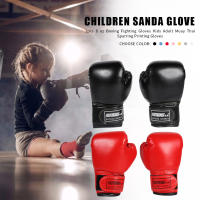 Guantes De Boxeo Para Niños 2Pcs Entrenamiento De Golpes Sparring De Kickboxing Protección De Mano Mitts Azul Negro Rojo Fitness - details 6