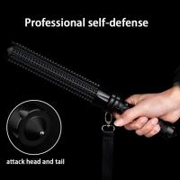 Lámpara De Mano Táctica LED Con Bate De Béisbol Aleación De Aluminio Foco Ajustable Super Brillante Para Auto Defensa Luz De Emergencia Batón Táctico - details 6