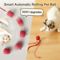 Juguete Interactivo Para Gatos Bola Rodante Automática Con Cola Recargable Inteligente Ratón Para Mascotas Juguete Para Gatos - details 1