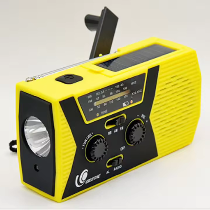 Cargador de emergencia de teléfono USB , manivela Solar de mano, Radio meteorológica portátil para cargador al aire libre, equipo de Camping, herramienta de supervivencia ，Radio meteorológica recargable - 1