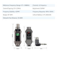 Adaptador De Microfono Jayete C-01 UHF De Cable a Inalámbrico Compatible Con Microfonos Dinámicos Y Condensadores Para Recepción Y Transmisión - details 5