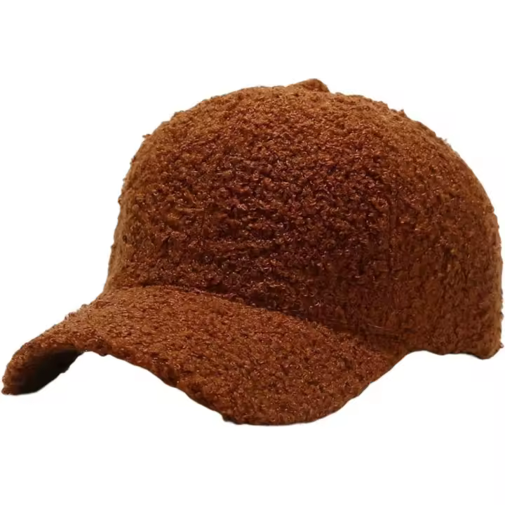 Gorra de Béisbol unisex ajustable, Gruesa, de color sólido, visera Curva Con, de Lana Óptica, Viento resistant - 1