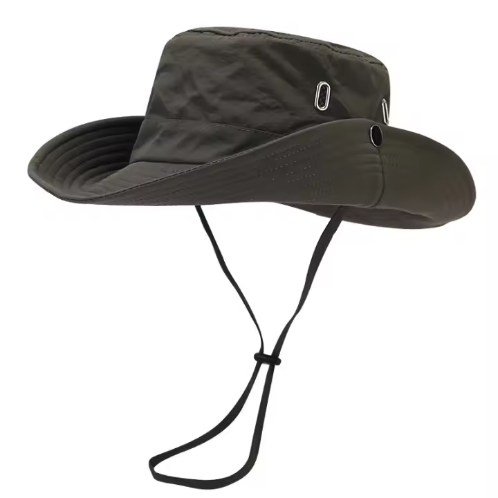 Gorro De Pesca Estilo Vaquero Dual Propósito Para Protección Solar Y Estilo Ideal Para Caminar Ciclar Y Playa Material De Poliéster Unisex - 1
