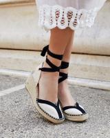 Sandalia de cuña en yute con suela antideslizante y diseño alpargata, cintas ajustables para un look veraniego 2025, perfecta en paseos y eventos informales, luciendo comodidad, estilo Mynzi - details 1