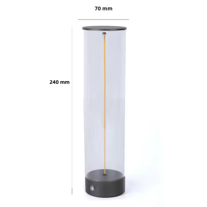 Lámpara De Mesa LED Recargable Con Sensor Táctil Y Magnético Portátil Para Exterior Y Camping Luz Nocturna Con Tres Niveles De Brillo Dimmer - 1
