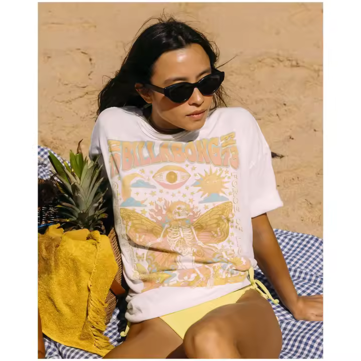 Camiseta Billabong modelo Love Is All  para mujer en color blanco - 1
