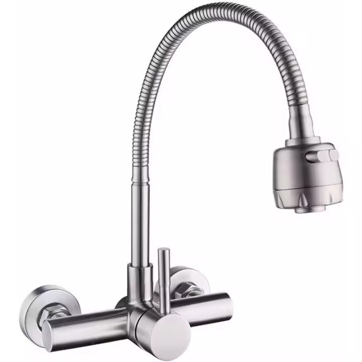 Grifo de Cocina de Acero Inoxidable 304 Giratorio de 360 ° con Monguera SSITO - 1