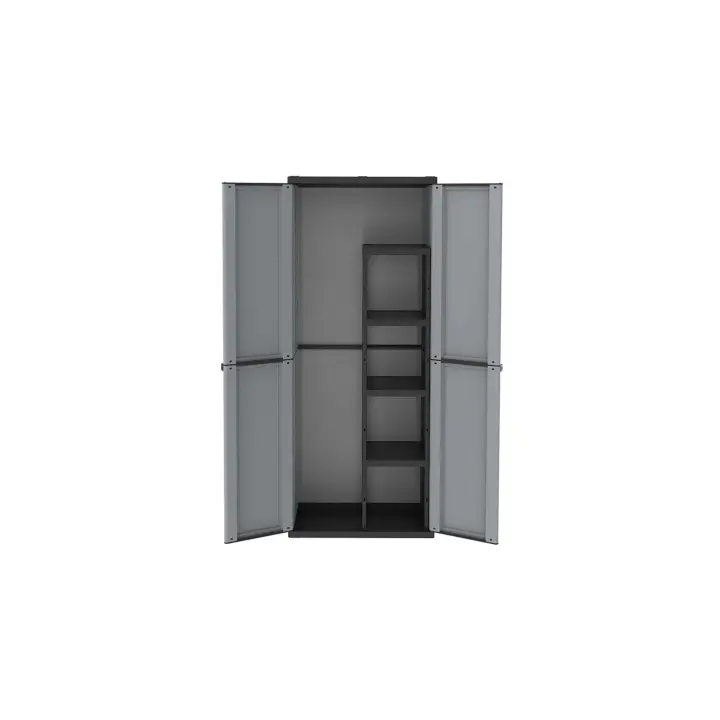 ARMARIO RESINA J-LINE  ESCOBERO GRIS/NEGRO JOBGAR DE SUINPLAS DECORACIONES - 1