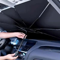 AYA MARKT Parasol Coche Delantero, parasol coche Parabrisas, Parasol interior para Coche Parabrisas abatible, Despegable Sombrilla del Coche 130x75CM,pasasol coche despegable - details 7