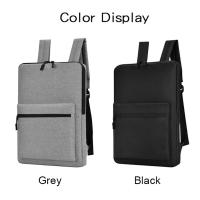 Mochila Ultrafina Para Laptop 14" 15.6" Hombre Mujer Estilo Casual Impermeable Bolsa De Trabajo Multifuncional Color Gris/Black - details 2