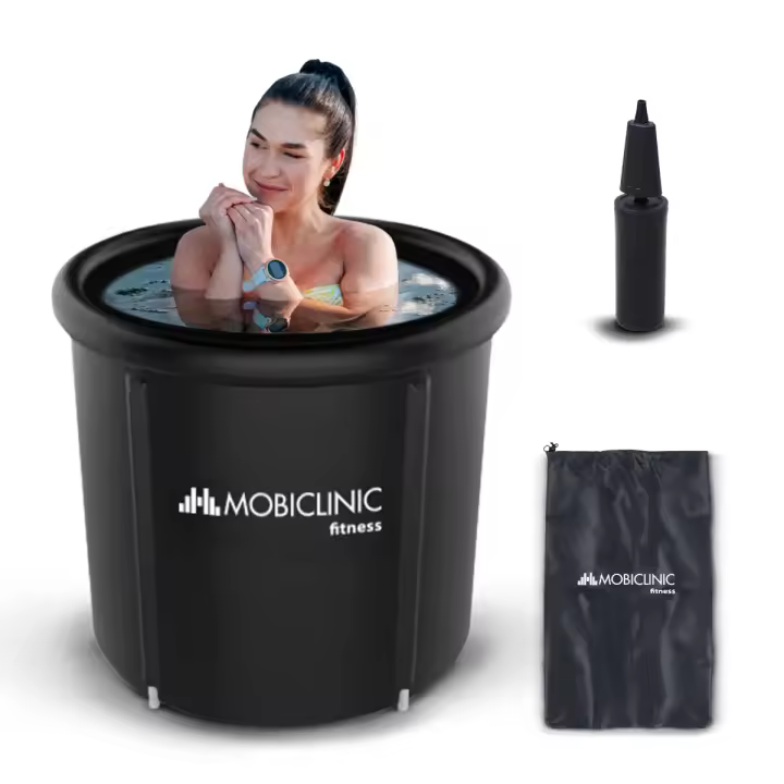 Bañera de recuperación muscular Mobiclinic 350L  Con tapa 80x80x70cm  Hielo Agua caliente Borde inflable Artic - 1