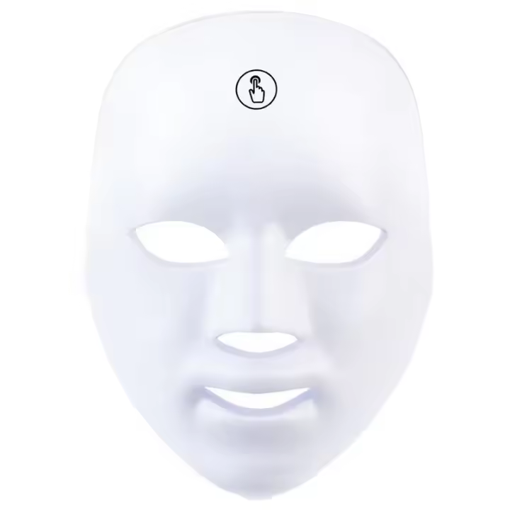 Mascarilla Facial Led with luz roja para Cuello, Máscara de therapy para el estiramiento de la piel, antienvecimiento, bio-light, Belleza, Blanco, Hogar, 7 Colores, Gift de Navidad - 1